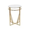 Grayson Lane Gold Metal with Granite/Marble Round End Table