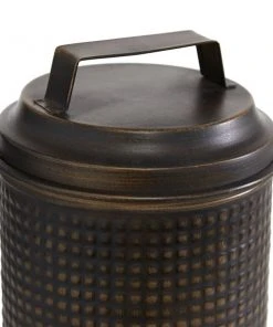 Grayson Lane Set of 3 Farmhouse Black Metal Canisters 7 Grayson Lane Set of 3 Farmhouse Black Metal Canisters -GRAYSON LANE shop 330857489 AlternateImage2 l
