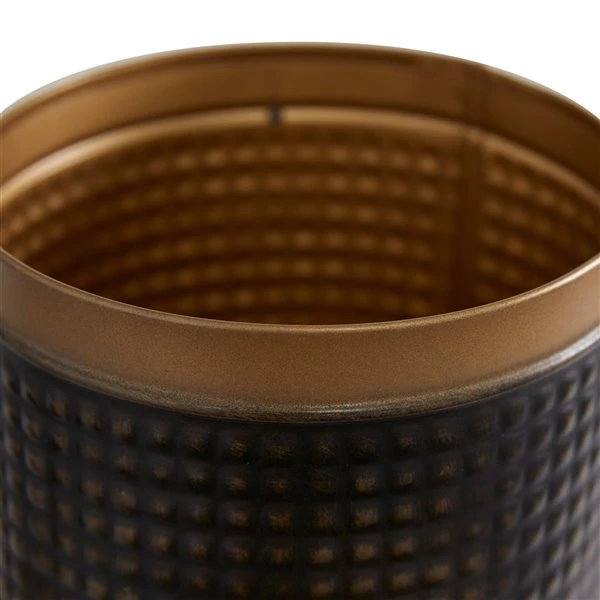 Grayson Lane Set of 3 Farmhouse Black Metal Canisters 4 Grayson Lane Set of 3 Farmhouse Black Metal Canisters - Image 4