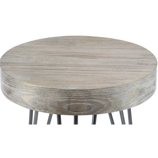 Grayson Lane Modern Light Brown Wood Round End Table 2 Grayson Lane Modern Light Brown Wood Round End Table - Image 2