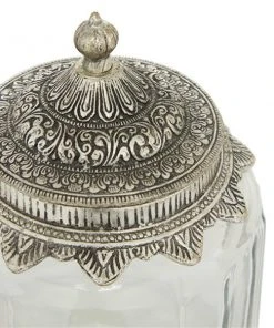 Grayson Lane Set of 3 Traditional Clear Glass Decorative Jars -GRAYSON LANE shop 330857493 AlternateImage2 l