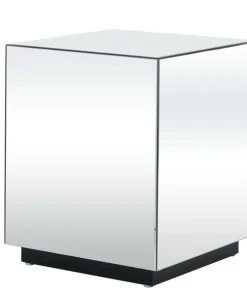 Grayson Lane Silver Mirror Square End Table