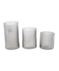 Grayson Lane Set of 3 Clear Glass Pillar Candle Holder -GRAYSON LANE shop 330857497 AlternateImage5 l