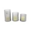 Grayson Lane Set of 3 Clear Glass Pillar Candle Holder
