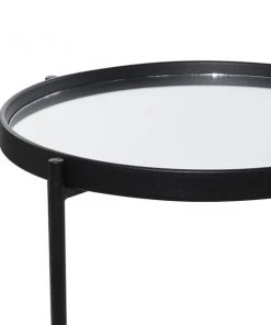Grayson Lane Contemporary Black Metal with Glass Round End Table -GRAYSON LANE shop 330857499 AlternateImage4 l