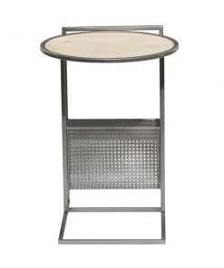 Grayson Lane Grey Metal with Wood Round End Table -GRAYSON LANE shop 330857501 AlternateImage5 l