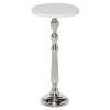 Grayson Lane Traditional Silver Composite Round End Table