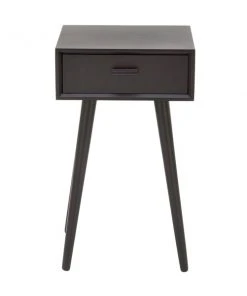 Grayson Lane Black Pine Wood Rectangular End Table