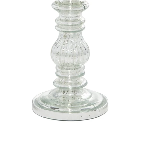 Grayson Lane Silver Metal Pillar Candle Holder 4 Grayson Lane Silver Metal Pillar Candle Holder - Image 4