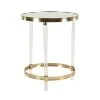 Grayson Lane Gold Mirror Round End Table