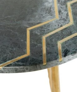 Grayson Lane Gold and Black Granite/Marble Round End Table -GRAYSON LANE shop 330857506 AlternateImage3 l