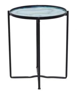 Grayson Lane Blue Glass Round End Table -GRAYSON LANE shop 330857507 AlternateImage5 l