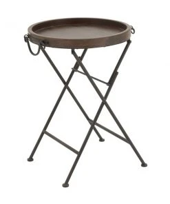 Grayson Lane Traditional Brown Pine Wood Round End Table -GRAYSON LANE shop 330857508 AlternateImage5 l