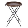 Grayson Lane Traditional Brown Pine Wood Round End Table