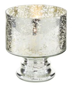 Grayson Lane Contemporary Clear Glass Hurricane Candle Holder