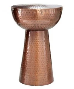 Grayson Lane Vintage Bronze Metal Round End Table