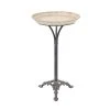 Grayson Lane Farmhouse White Pine Wood and Iron Round End Table