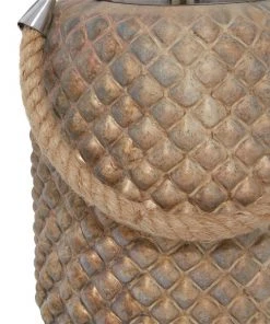 Grayson Lane Vintage Lantern Gold Glass Pillar Candle Holder -GRAYSON LANE shop 330857516 AlternateImage3 l