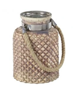 Grayson Lane Vintage Lantern Gold Glass Pillar Candle Holder -GRAYSON LANE shop 330857516 AlternateImage5 l