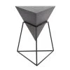 Grayson Lane Grey and Black Metal Triangle End Table
