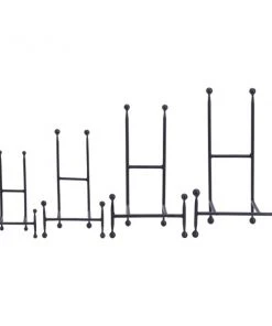 Grayson Lane Set of 4 Modern Easel in Black Metal