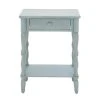 Grayson Lane Blue Wood Rectangular End Table