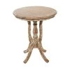 Grayson Lane Farmhouse Light Brown Wood Round Accent Table