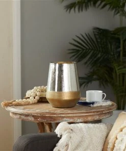 Grayson Lane Modern Gold Glass Pillar Candle Holder -GRAYSON LANE shop 330857531 AlternateImage2 l