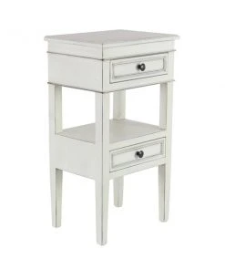 Grayson Lane Traditional White Wood Rectangular End Table