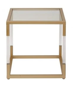 Grayson Lane Gold Acrylic Rectangular End Table