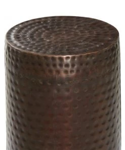 Grayson Lane Industrial Brown Metal Round Pedestral End Table - Set of 4 -GRAYSON LANE shop 330857535 AlternateImage3 l