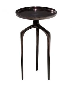 Grayson Lane Black Metal Round End Table
