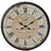 GRAYSON LANE 32 In. x 32 In. Vintage Wall Clock White Wood