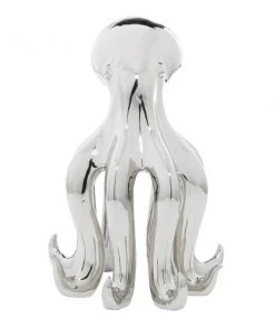 GRAYSON LANE 17 In. x 11 In. Glam Octopus Sculpture Silver Porcelain -GRAYSON LANE shop 330857565 AlternateImage4 l