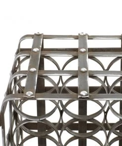 GRAYSON LANE 12 In. x 16 In. Industrial Wine Holder Rack Black Metal 7 GRAYSON LANE 12 In. x 16 In. Industrial Wine Holder Rack Black Metal -GRAYSON LANE shop 330857567 AlternateImage2 l