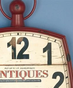 GRAYSON LANE 33 In. x 19 In. Vintage Wall Clock White Metal -GRAYSON LANE shop 330857583 AlternateImage3 l