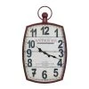 GRAYSON LANE 33 In. x 19 In. Vintage Wall Clock White Metal