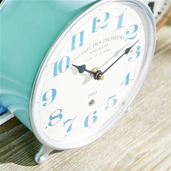 GRAYSON LANE 9 In. x 9 In. Traditional Clock Multi Colored Metal 3 GRAYSON LANE 9 In. x 9 In. Traditional Clock Multi Colored Metal - Image 3