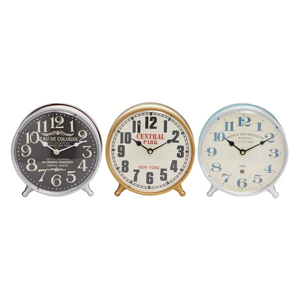 GRAYSON LANE 9 In. x 9 In. Traditional Clock Multi Colored Metal 5 GRAYSON LANE 9 In. x 9 In. Traditional Clock Multi Colored Metal - Image 5