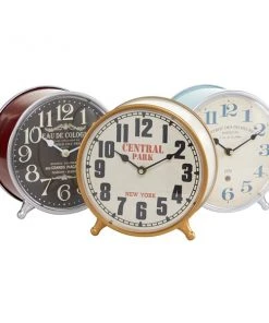 GRAYSON LANE 9 In. x 9 In. Traditional Clock Multi Colored Metal