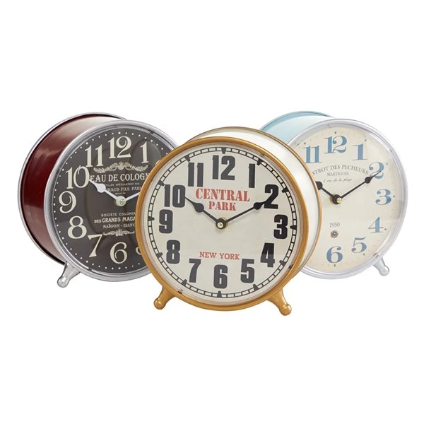 GRAYSON LANE 9 In. x 9 In. Traditional Clock Multi Colored Metal 1 GRAYSON LANE 9 In. x 9 In. Traditional Clock Multi Colored Metal