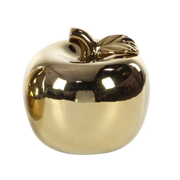 GRAYSON LANE Set of 2 7 In., 9 In. Glam Fruit Sculpture Gold Dolomite 4 GRAYSON LANE Set of 2 7 In., 9 In. Glam Fruit Sculpture Gold Dolomite - Image 4