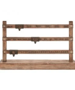 GRAYSON LANE 14 In. x 22 In. Farmhouse Wall Calendar Brown Wood