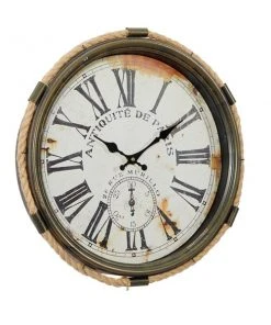 GRAYSON LANE 17 In. x 17 In. Coastal Wall Clock White Metal -GRAYSON LANE shop 330857611 AlternateImage5 l