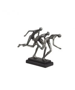 GRAYSON LANE 11 In. x 16 In. Modern Sculpture Silver Resin Running -GRAYSON LANE shop 330857617 AlternateImage3 l