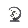 GRAYSON LANE 15 In. x 12 In. Modern Sculpture Grey Resin Dancer