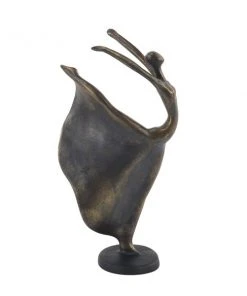 GRAYSON LANE 13 In. x 7 In. Traditional Sculpture Brass Polystone Dancer