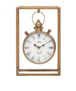 GRAYSON LANE 13 In. x 9 In. Vintage Clock Bronze Metal