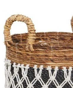 GRAYSON LANE Set of 2 19 In., 18 In. Bohemian Storage Basket Black Banana -GRAYSON LANE shop 330857632 AlternateImage3 l