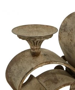 GRAYSON LANE 11 In. x 23 In. Rustic Candlestick Holders Grey Iron -GRAYSON LANE shop 330857639 AlternateImage3 l